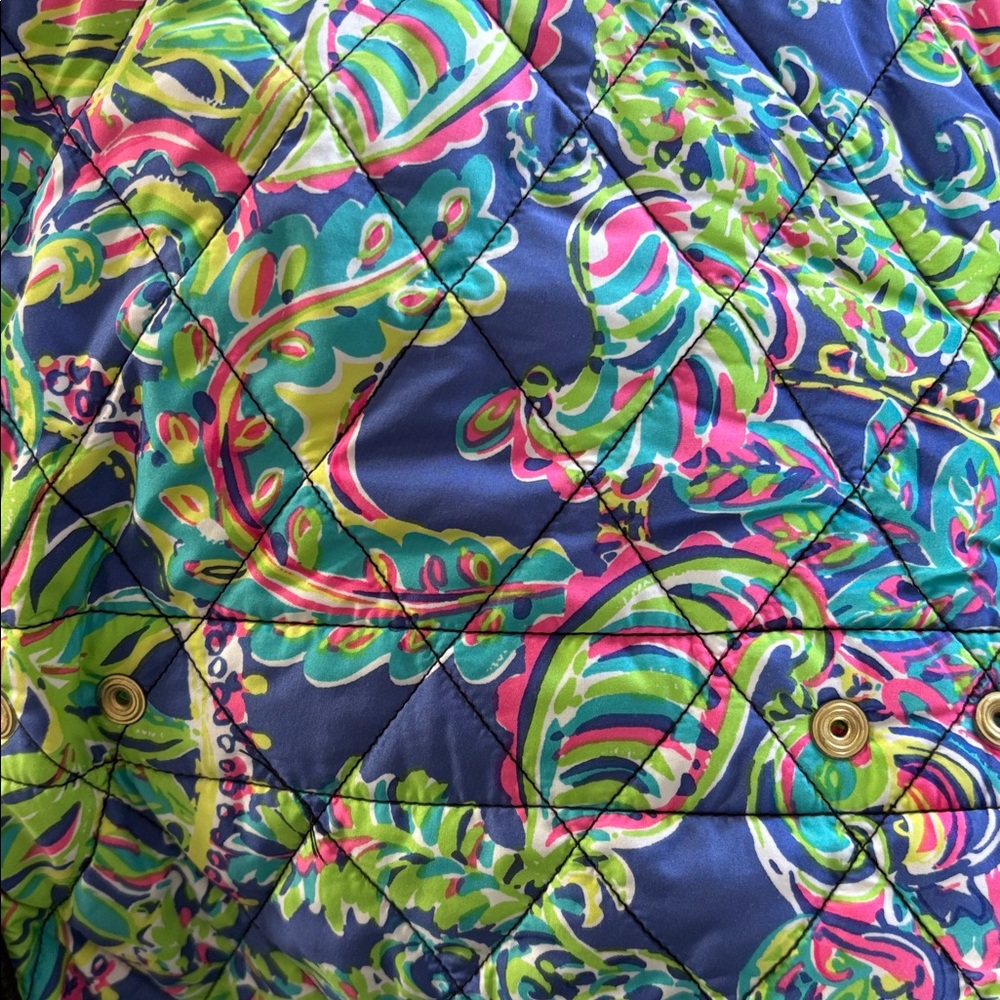 Lilly Pulitzer Quilted Black Vest - Picture 5 of 6